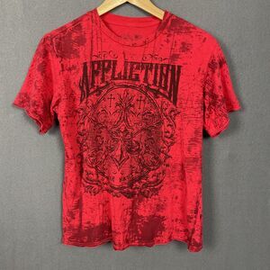 Affliction Red and Black Graphic Tee